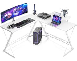 Lexorion L-Vormig Game Bureau Hoekbureau | Game Bureau | Game Bureau Wit | Computerbureau – Gaming Bureau – Waterproof & Krasbestendig – Monitor Stand