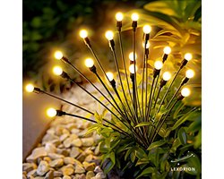 Lexorion Lumos - Solar Tuinverlichting - 2 Stuks - 16 LED Vuurvliegjes Buitenlampen - Waterdicht IP65 - Zonne-Energie - Swingende Solar Lights voor Tuin, Pad & Feestdecoratie