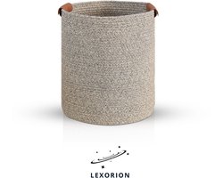 Lexorion Natura - Opbergmand - Katoenen Opbergmand - Lichtbruin - Maat L - 38x28 cm - Speelgoedmand & Badkamer Opberger - Milieuvriendelijke