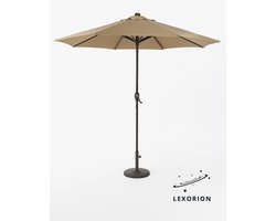 Lexorion Shadow - Tuinparasol -Tuinparasol met Middenstok - Zonder Parasolvoet - 270x250 cm - UV- & Waterbestendig Polyester - Braun- Geschikt voor Terras, Balkon & Horeca