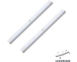 Lexorion SmartSense - LED Wandlamp 300mm – Set van 2 – Kastverlichting - Bewegingssensor - Oplaadbaar via USB - Warm Licht - Draadloos - Nachtlamp voor Binnengebruik