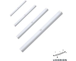 Lexorion SmartSense - LED Wandlampen Set - 4 Stuks (100mm + 210mm + 300mm + 500mm) - Bewegingssensor - Oplaadbaar via USB - Warm Licht - Draadloos - Nachtlamp voor Binnengebruik