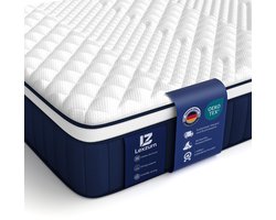 Lexzurn Matras 140x190 cm - 25cm - Pocketvering Matras - 7-Zones - Orthopedisch - Afritsbaar en wasbaar hoeslaken - Anti-Allergie - Traagschuim - Gemiddelde Stevigheid