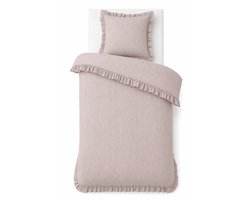 L&G - %100 Katoen Dekbedovertrekset - Eenpersoons - 1 x 140x200 cm dekbedovertrek + 1 x kussensloop 60x70 cm - Beddengoedset - Bedovertrek - Milagros Ren Charm