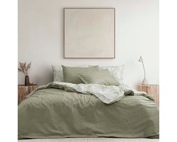 L&G - %100 Katoen Dekbedovertrekset - Eenpersoons - 1 x 140x200 cm dekbedovertrek + 1 x kussensloop 60x70 cm - Beddengoedset - Bedovertrek - Rin Forrest