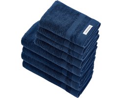 L&G - Badhanddoek - 8 Delig- 4 Handdoeken 50x100 cm & 4 Badhanddoeken 70x140 cm- 100% Katoen - Blauwe Handdoeken