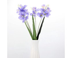 LGEGE Artificial Flowers Blue Freia 2 Pcs - Silk Fake Flowers for Home, Kitchen, Office, Hotel Decoration, Flower - ShopVlot