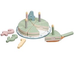 LiasToys - Houten Montessori Verjaardagstaart - Zelf Versieren - Educatief Speelgoed Keuken - Verjaardag Baby 1, 2, 3 en 4 Jaar Taart - Keukenspeelgoed Accessoires - Houten Keukenaccessoires