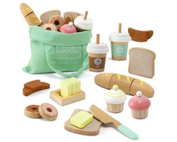LiasToys - Picknick Speelset - keuken speelgoed - Bakkerij set - speelkeuken - Houten Speelgoed - Montessori - Keuken Accessoires - 3+ - Cadeau voor jongens en meisjes