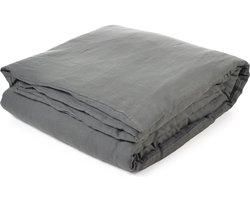 Libeco Linnen Dekbedovertrek - Madison - Dark grey - 224x234cm