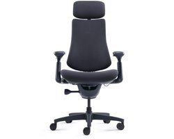 LiberNovo Omni Dynamische ergonomische stoel, zitdiepte 45 cm, stof, zwart
