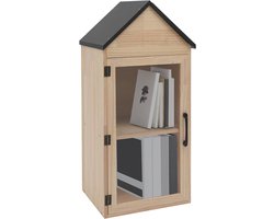 Library Box Outdoor dubbel met plexiglasdeur 33x28x76 cm