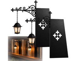 Library Lantern Decorative Bookshelf Lighting, Vintage Mini Street Lamp Bookend Decor with Warm LED Light,Boeklampjes Fantasy Hanging Lights for Desktop Study Room Home Office Book Lovers Readers(2pcs) [Energieklasse A]