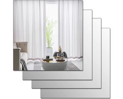 Lichaamslengte Acryl Spiegels Stickers voor Muren - 4 stuks Zelfklevende Decoratieve Spiegels