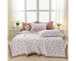 Licht & Dun Zomerdekbed Seersucker Wasbaar Hoesloos Dekbed Comfortabel Ademend