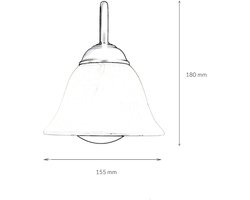 Licht-Erlebnisse - Athen - Wandlamp - E14 - van - Metaal glas - in - messing wit