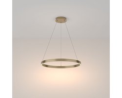 Licht-Erlebnisse - Tessa - LED - Kroonluchter - 3000K - 2200lm - van - Aluminium - in - Messing - Hanglamp