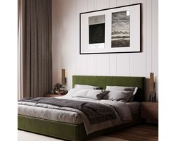 Licht-Erlebnisse - Theo - LED - Wandlamp - 3000K - 270lm - van - Metaal hout - in - Zwart walnoot