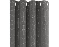 Licht Grijs Gordijnen met Ringen, Modern Kant en Klaar Verduisteringsgordijn, Isolerende Gordijnen Verduisterende Gordijnen voor Slaapkamer, 117x138 cm (B x H), Set van 2