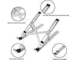 Licht Metalen Grijze Aluminium Inklapbare Laptop standaard / Ipad Standaard / Tablet Standaard