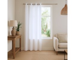 Licht transparant met linnen look