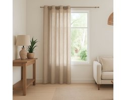 Licht transparant met linnen look