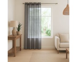 Licht transparant met linnen look