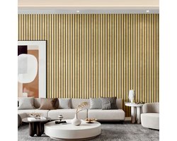 Lichtbruin 3D Zelfklevend Schuimbehang met Houtstructuur – Waterdicht, Geluiddempend & Op Maat Snijdbaar Muurpaneel voor Woonkamer, Slaapkamer, Restaurant of Plafondrenovatie