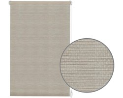Lichtdoorlatend Rolgordijn Grijs Gemêleerd - Klemmen of Plakken - Privacy en Zonwering - 100x150 cm