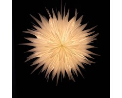 Lichtdoorlatende Papieren Kerstster Sneeuwbloem/Sneeuwvlok Ster 45 cm – Scandinavisch Design – Inclusief Verlichtingssnoer