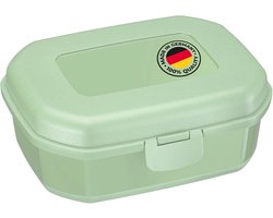 Lichte kunststof lunchbox snackbox met kliksluiting - 7,4 cm hoog, ideaal voor school & werk