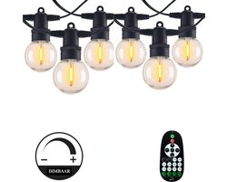 Lichtendirect- Lichtsnoer voor buiten en binnen - 15 Meter - 30 LED lampen - IP-65 Waterdicht - Tuinverlichting - Terrasverlichting - Prikkabel - Afstandsbediening