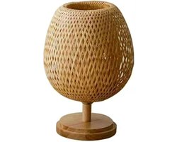 Lichtendirect - Tafellamp - Nachtlamp - Bamboe - Slaapkamer lamp - Woonkamer lamp
