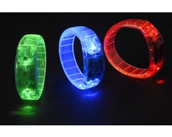 Lichtgevende armband - rood - LED lichtjes - armbandje met verlichting - Verkleed accessoires Groen