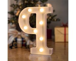 Lichtgevende LED Letters - Decoratieve Alfabet Lampen - Feestelijke Decoratie - Zelf Combineren - Grote Lichten - Warm Wit
