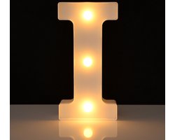 Lichtgevende Letter I - 16 cm - Wit - LED