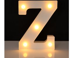 Lichtgevende Letter Z - 22 cm - Wit - LED
