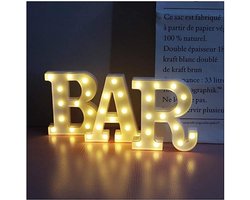Lichtgevende Letters BAR - 16 cm - Wit - LED