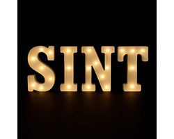 Lichtgevende Letters SINT - Wit - LED 16 cm - Sinterklaas Verlichting