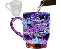 Lichtgevende Mok 285ml - Bier - Kom verlicht als er vloeistof in komt - Lichtgevend Drink Glas - Lichtgevende LED Glaasjes - Color Cup met LED-lichtfeestmok - Voor Bar Club Verjaardagsfeest KTV Kerst Bruiloft Drinken Decoraties Levert - Tot tot 80 °C