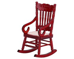 Lichtgewicht Houten Schommelstoel voor Poppenhuizen - 1/12 Schaal Meubelset voor Vroeg Onderwijs en Speelgoed