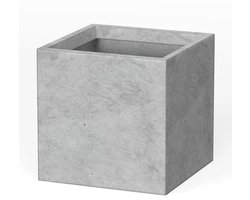 Lichtgewicht moderne vierkante handgemaakte tuinplantenbak voor binnen en buiten - natuurlijk beton, 25,4 cm