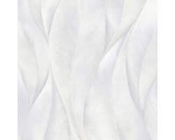 Lichtgrijs behang met bladeren, Behang voor de slaapkamer, BRICOFLOR.nl