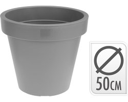 Lichtgrijze bloempot 50 cm - Licht grijze plantenpot 50 cm