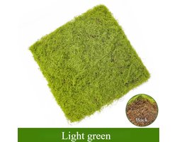 Lichtgroen kunstmos – decoratief kunstgras voor miniatuurtuinen, geschikt voor tuinperken, levensecht kunstmos, te gebruiken voor doe-het-zelf-tuinieren, woondecoratie en feestdecoratie (50 x 50 cm)