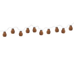 Lichtslinger met 10 rieten lantaarns