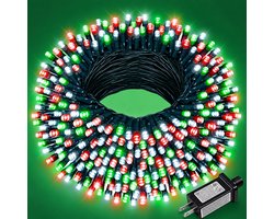 Lichtsnoer 100 meter met 1000 LED - 8 standen, waterdicht - Decoratie voor binnen en buiten - Kerst en feestdecoratie - Groen