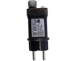 Lichtsnoer Adapter - Stroomvoorziening Verlichting - Buiten Decoratie - 8 Modi met Timer - 6W 24V - Zwart