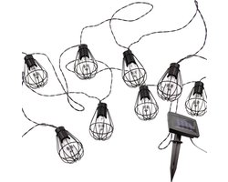Lichtsnoer buiten - Solar lichtslinger Freya - Lichtsnoer met 10 warm witte led lampen - Tuinverlichting op zonne-energie