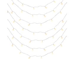 Lichtsnoer met warm-wit lampjes van WDMT™ | 15 meter lang | 50 stuks LED lamp tuin verlichting snoer | Binnen feestverlichting | Sfeervolle tuinverlichting